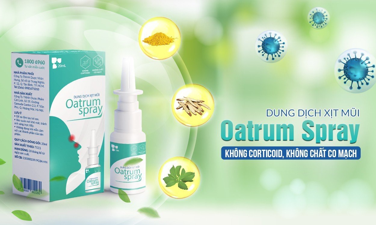 Dung dịch xịt mũi Oatrum Spray