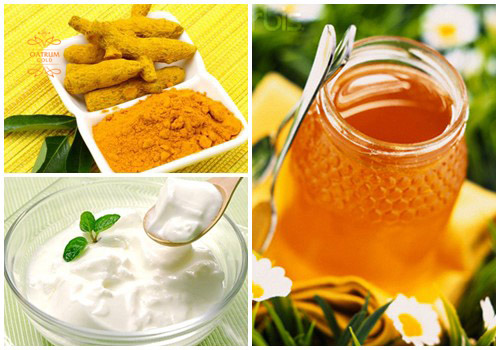 Nghệ + sữa chua trị mụn bọc