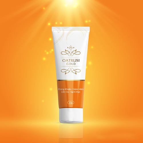 Gel trị mụn Oatrum Gold giúp chống viêm, kháng khuẩn, giảm sưng, đỏ, đau