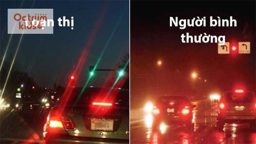  Hình ảnh người loạn thị nhìn thấy sẽ mờ mờ, không rõ