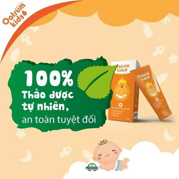  Sử dụng gel Oatrum Kids giúp chống viêm, kháng khuẩn, thúc đẩy quá trình liền da