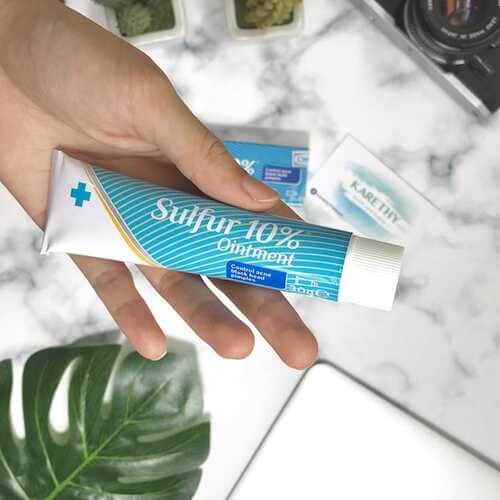 Thuốc bôi chứa Sulfur (lưu huỳnh) giúp trị mụn trứng cá mức độ nhẹ