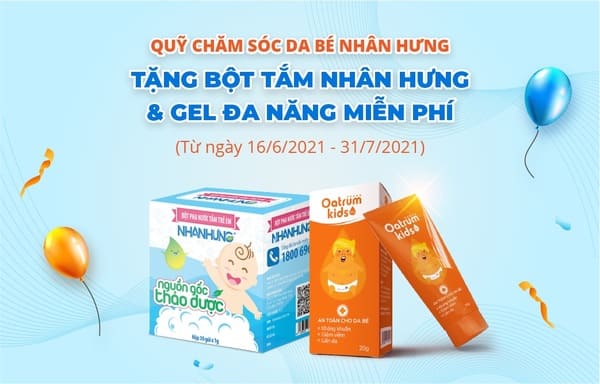 TẶNG BỘT TẮM NHÂN HƯNG VÀ GEL ĐA NĂNG MIỄN PHÍ