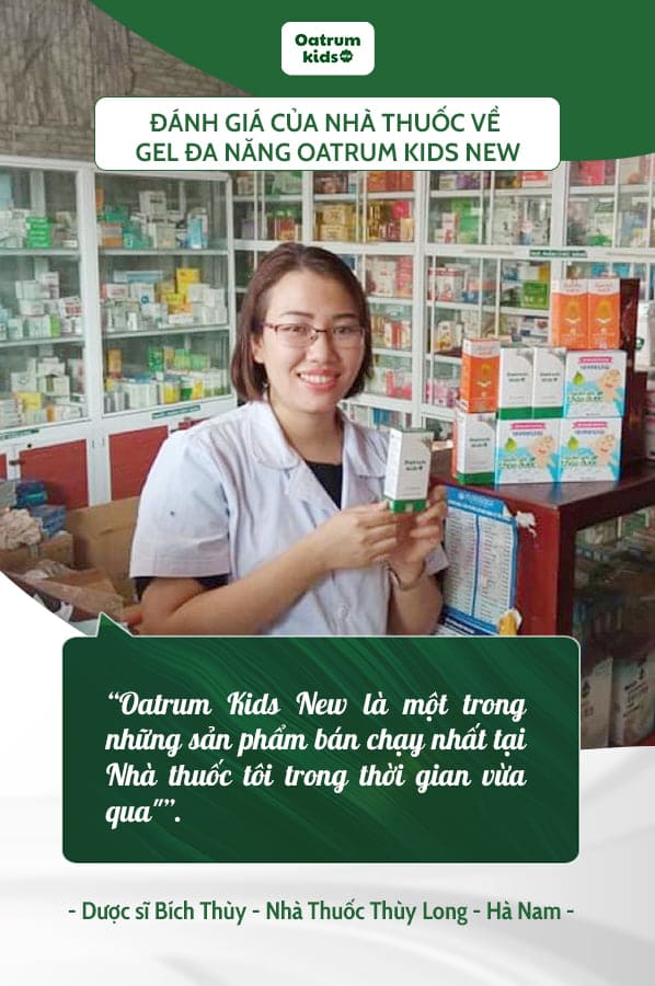 Dược sĩ Bích Thùy rất hài lòng với hiệu quả của gel đa năng Oatrum Kids New