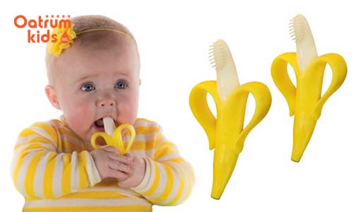 Bàn chải đánh răng hình chuối cho bé sơ sinh