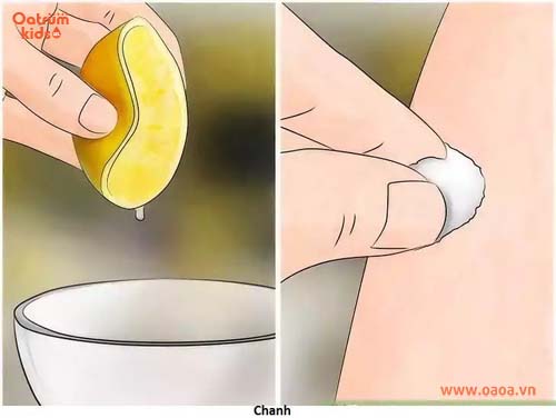 Dùng chanh thoa lên vùng da bị côn trùng đốt
