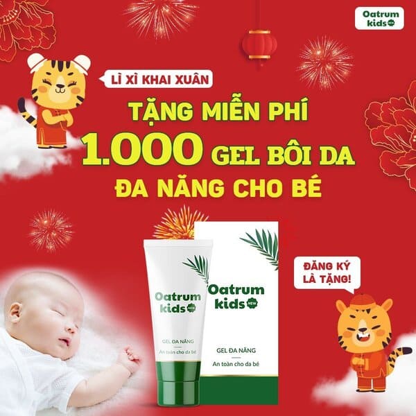 Lì Xì Đầu Năm: Tặng Miễn Phí 1.000 Gel bôi da đa năng cho bé